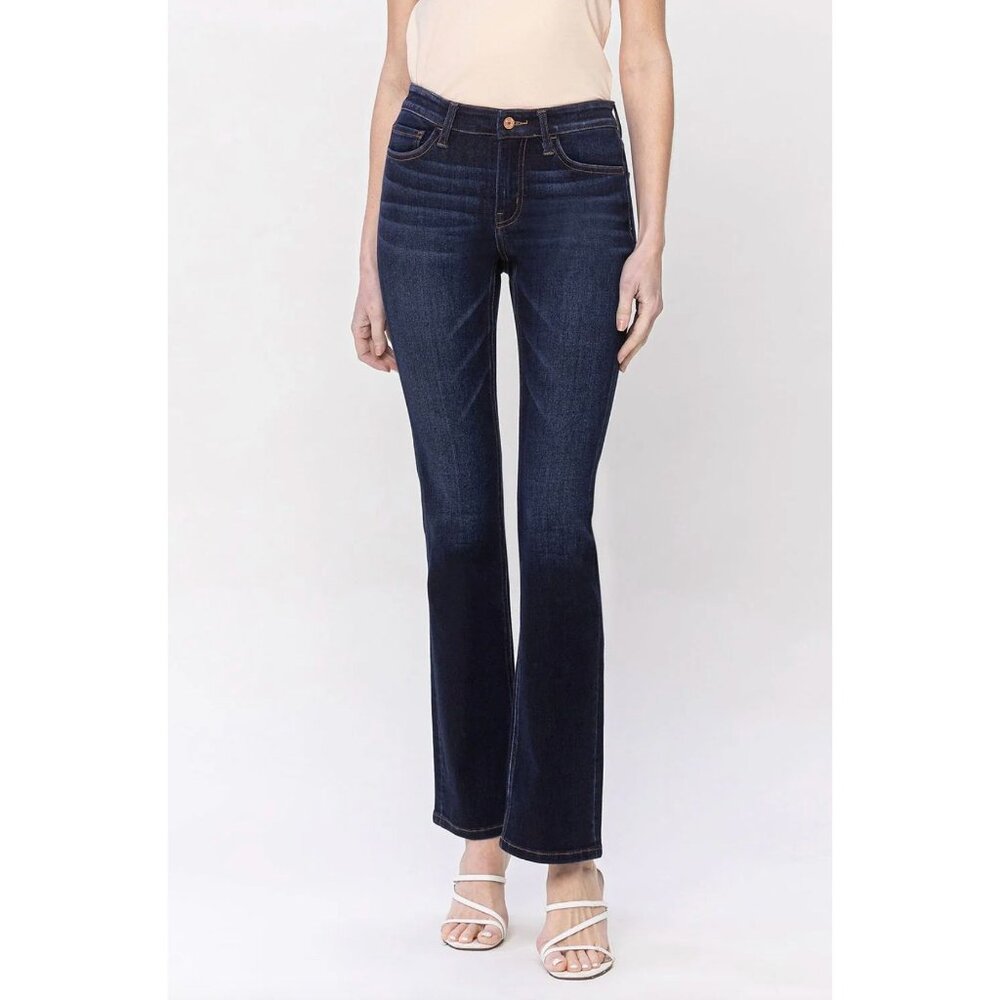 Women's Boot Cut Jeans - Dark Blue